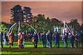 SK3514 : Long queues for the barbeque, Packington by Oliver Mills