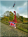 SD7605 : Poppy Memorial on Ringley Old Bridge by David Dixon