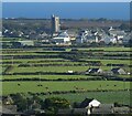 SW4025 : St Buryan from Chapel Carn Brea by Rob Farrow