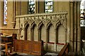 SK7053 : Sedilia in the choir, Southwell Minster by Alan Murray-Rust