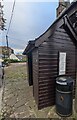 ST3796 : Wooden bus shelter, Llangybi, Monmouthshire by Jaggery