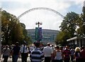 TQ1985 : Wembley Stadium from Olympic Way by Lauren