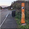 ST3191 : Emergency phone at the edge of the A4042, Newport by Jaggery