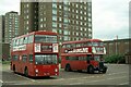 TQ4986 : The old and the new at Becontree Heath Bus Station  1978 by Alan Murray-Rust