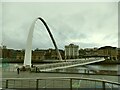 NZ2563 : Millennium Bridge from the Gateshead side by Stephen Craven