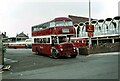 SJ8847 : Bus leaving Hanley Bus Station  1970 by Alan Murray-Rust