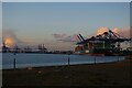 TM2831 : Port of Felixstowe seen from Landguard Point by Christopher Hilton