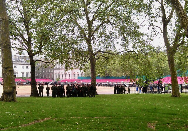 Gun salute at Horse Guards Parade for the Diamond Jubilee