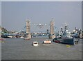 TQ3380 : Tower Bridge decorated for the London Olympics by Lauren