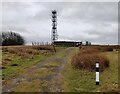 SO5984 : Mast on the summit of Clee Burf by Mat Fascione