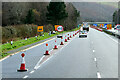 SH6774 : Layby on the Westbound A55 near Llanfairfechan by David Dixon