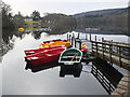 NN9258 : Landing stage, Loch Faskally by Jim Barton