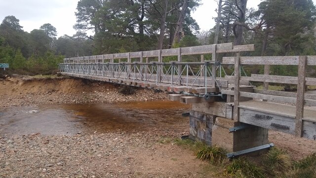 Foot Bridge over Derry Burn Glen Lui