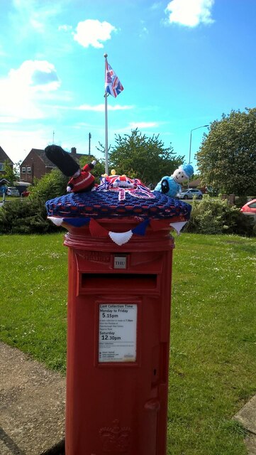 Postbox in Northborough celebrates the Platinum Jubilee