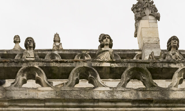 Heads on Selby Abbey roof