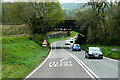 SX3359 : Railway Bridge over the A38 at Trerulefoot by David Dixon