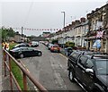 ST3089 : Platinum Jubilee balloons and bunting, Crindau, Newport by Jaggery