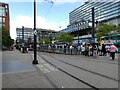 SJ8498 : Queues at Piccadilly Gardens by Gerald England