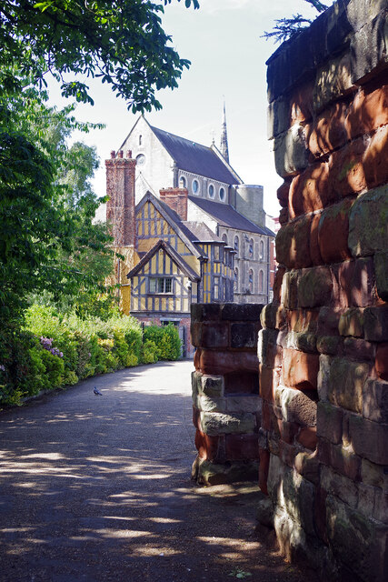 Looking out of the castle gate, Shrewsbury