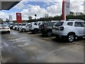 SN2148 : Motor retailer's forecourt at Penparc by Eirian Evans