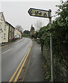 SO2118 : Direction sign alongside the A4077 New Road, Crickhowell by Jaggery