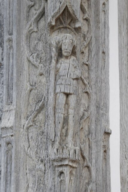 Carving on Lavenham Guildhall