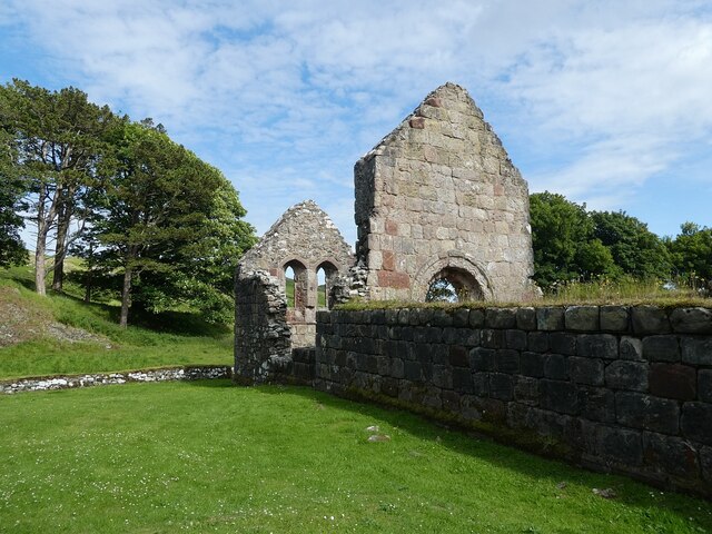 Bute - St Blane's - Exterior view of nave leading to the chancel 