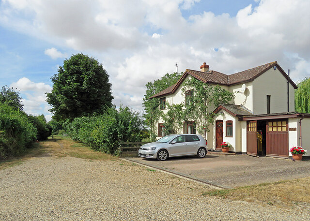 Beechams House and the course of the Mildenhall branch line