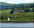 NM6942 : Ardtornish Castle and Beacon by Rob Farrow