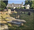 SO5216 : Churchyard headstones, Ganarew, Herefordshire by Jaggery