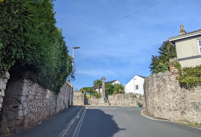 War memorial at the junction of Rose Hill and Fore Street, Kingskerswell