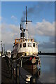 SJ4077 : Steam tug Daniel Adamson, Manchester Ship Canal by Chris Allen