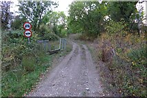  : Gate and no traffic signs on Green Lane by Philip Jeffrey