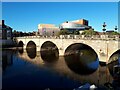 SJ4812 : The Welsh Bridge, Shrewsbury - downstream side by Stephen Craven