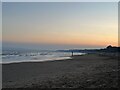 SZ0890 : March twilight on Bournemouth Beach by Jonathan Hutchins