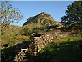 NY2713 : Evening sunlight on Eagle Crag by Adrian Taylor