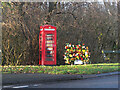 NT2447 : Remembrance floral display, Eddleston by Jim Barton