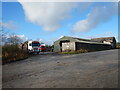 SD7656 : Timber trucks at the sawmill on Bailey Lane by Andy Waddington