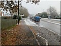 SZ1094 : Autumn leaves and winter snow in Charminster, Bournemouth by Malc McDonald