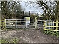 SJ8050 : Former railway bridge over farm track by Jonathan Hutchins