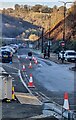 SO2100 : Red and white cones, Llanhilleth by Jaggery