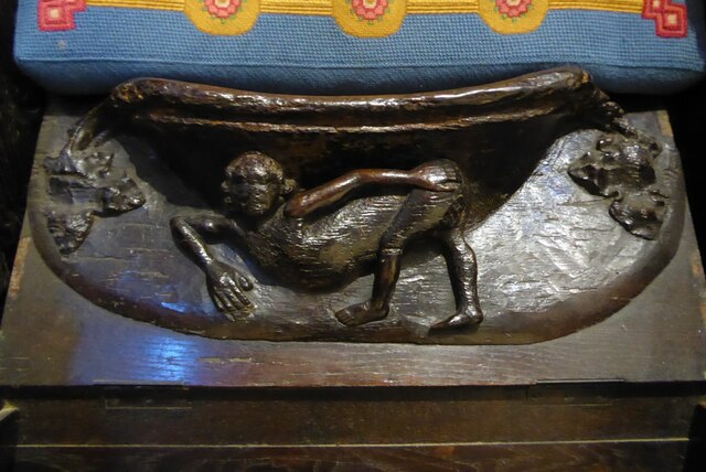 Misericord in Tewkesbury Abbey