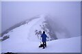 NN2345 : Summit ridge, Stob Ghabhar in 1987 by Jim Barton