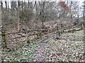 SK4563 : Footbridge and culvert by the M1 by Ian Calderwood