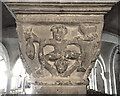 TR1557 : Carved Capital in Canterbury Cathedral Crypt by Phil Brandon Hunter