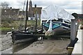 TQ8567 : Preserved sailing vessels by the quay at Lower Halstow by David Martin