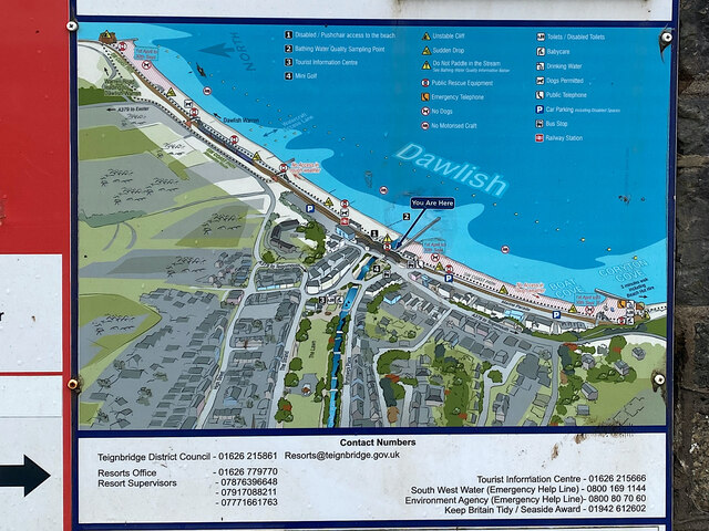 Dawlish shore map guide