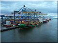 J3677 : Belfast container terminal, at dusk by Christine Johnstone