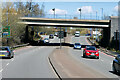 SO9894 : Railway Bridge crossing Black Country New Road near Wednesbury Parkway by David Dixon