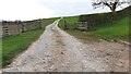 NY5965 : Gateway across track from Lanerton to Appletree by Roger Templeman